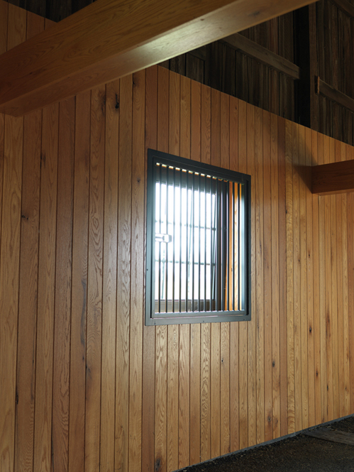 Barn windows from Lucas Equine Equipment are custom made to order, so they can easily fit existing openings. 