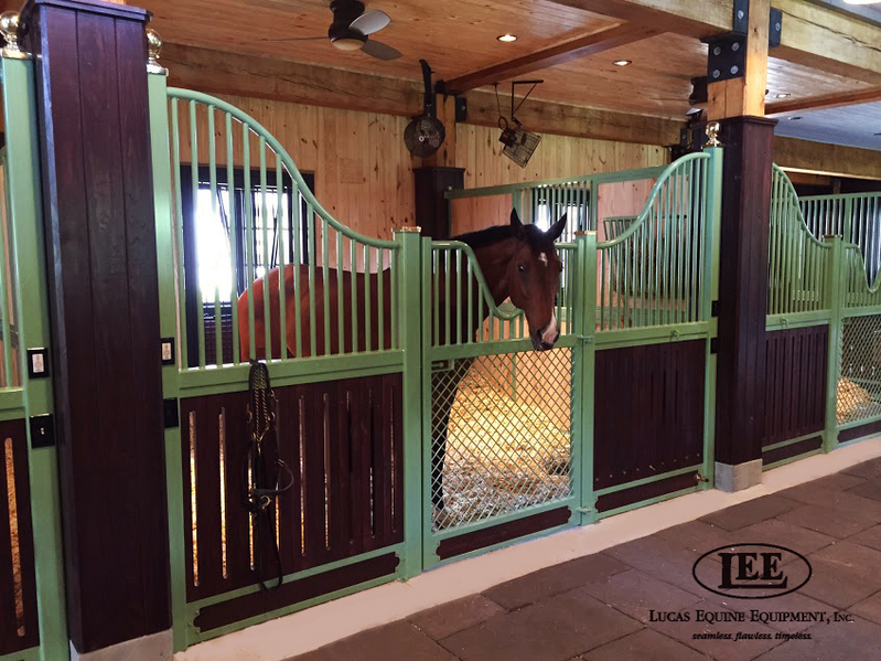 Stall fronts from Lucas Equine are designed and built to order. We’ll help you select the best features for your needs.