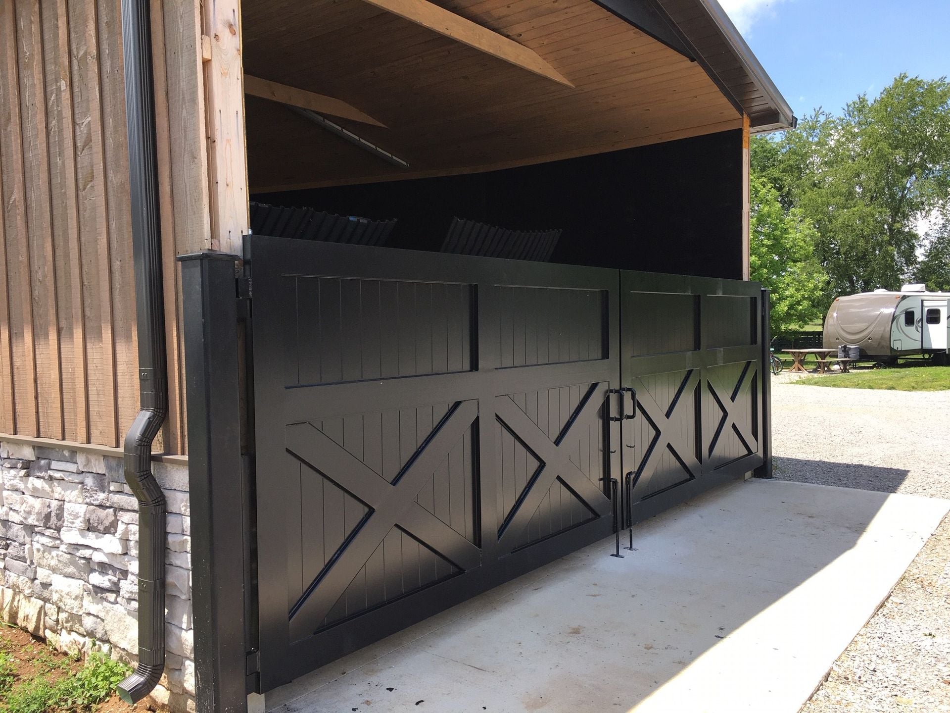 Dumpster Gates with Steel V-Groove